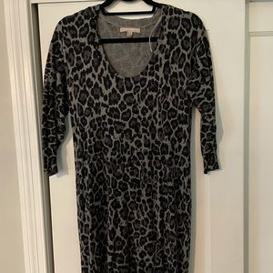 Banana Republic leopard print sweater dress